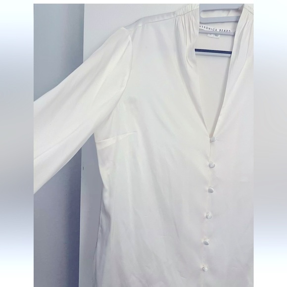 VERONICA BEARD silk white blouse - Picture 4 of 8